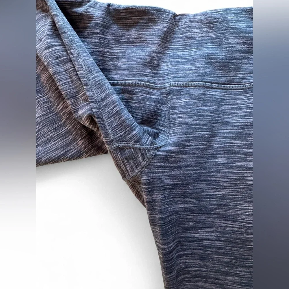 2012 Lululemon Wunder Under Crop Space Dye Black Coal Size 4 High Rise